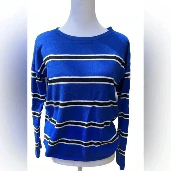 Express blue striped sweater small - Picture 1 of 6